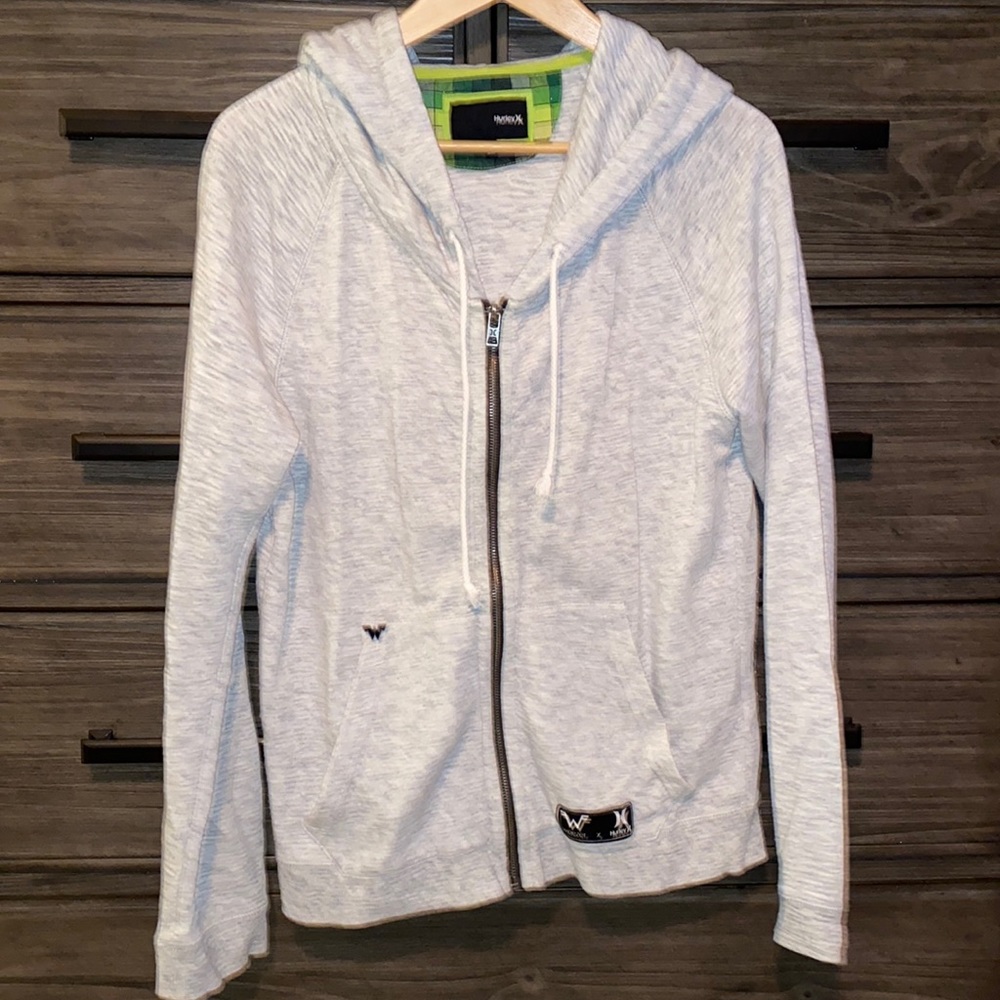 Grey Hurley x Weezer zip up sweatshirt